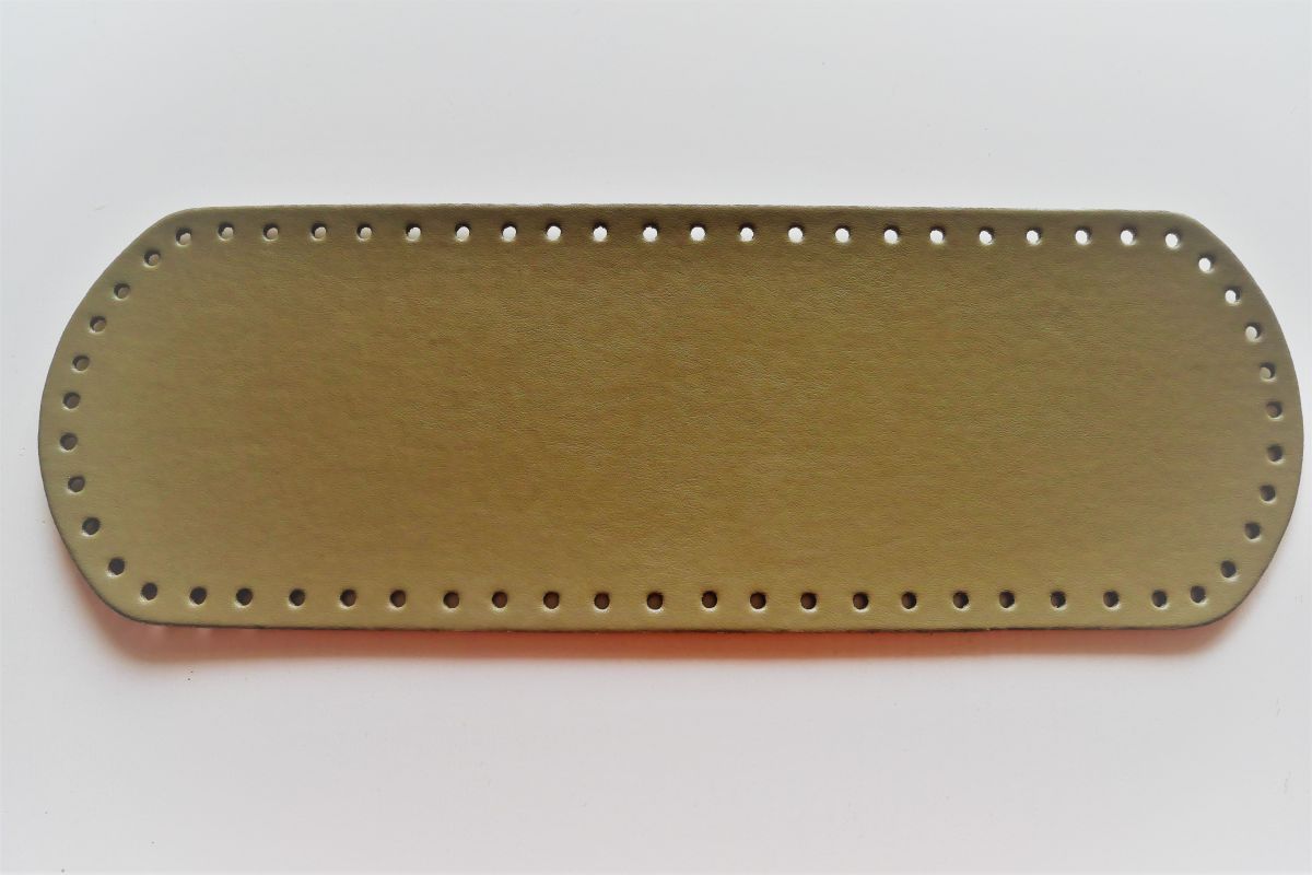 Dno do torebki z eko skóry owalne -12 x 36 cm ( khaki -31 )