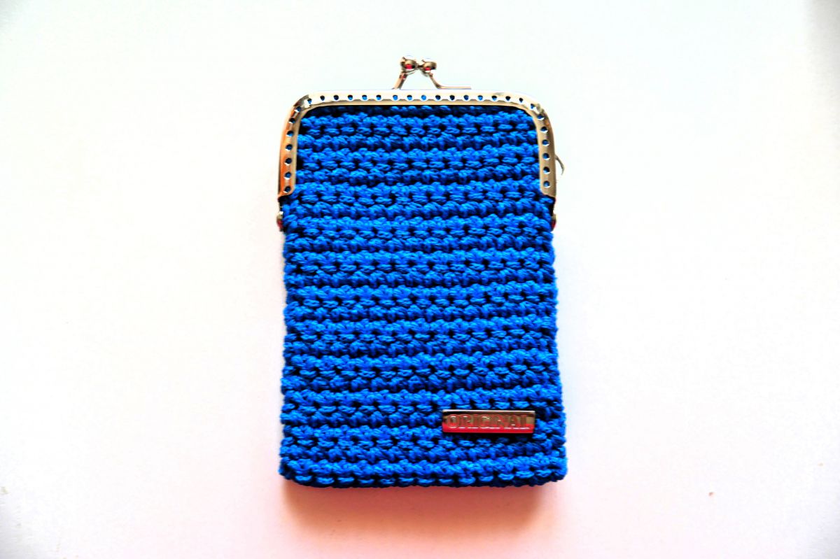 Etui na karty - 10,5 x7,5 cm ( niebieskie )
