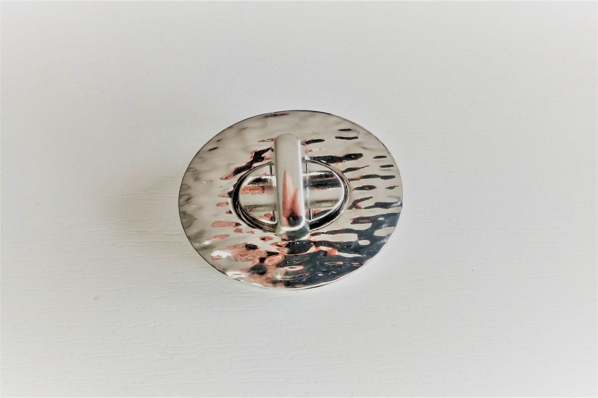 Zapięcie do torebki obrotowe 4,5 x 3,8 cm ( nikiel  )
