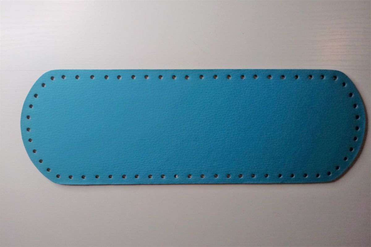 Dno do torebki z eko skóry owalne -12 x 36 cm (turkusowy)
