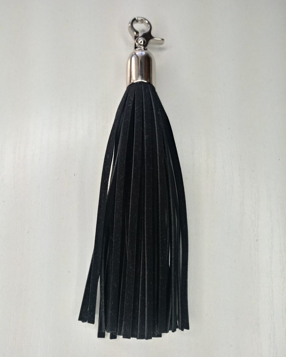 Chwost z eko skóry 18 cm -(czarny)