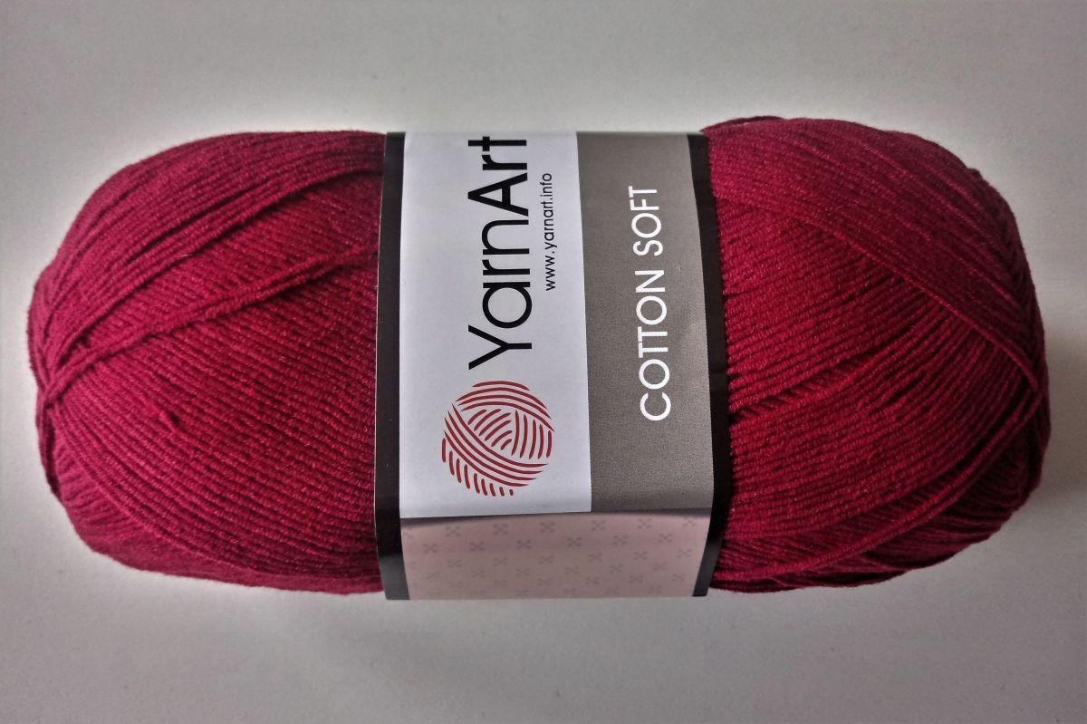 Włóczka YarnArt Cotton Soft -66 (bordowa)