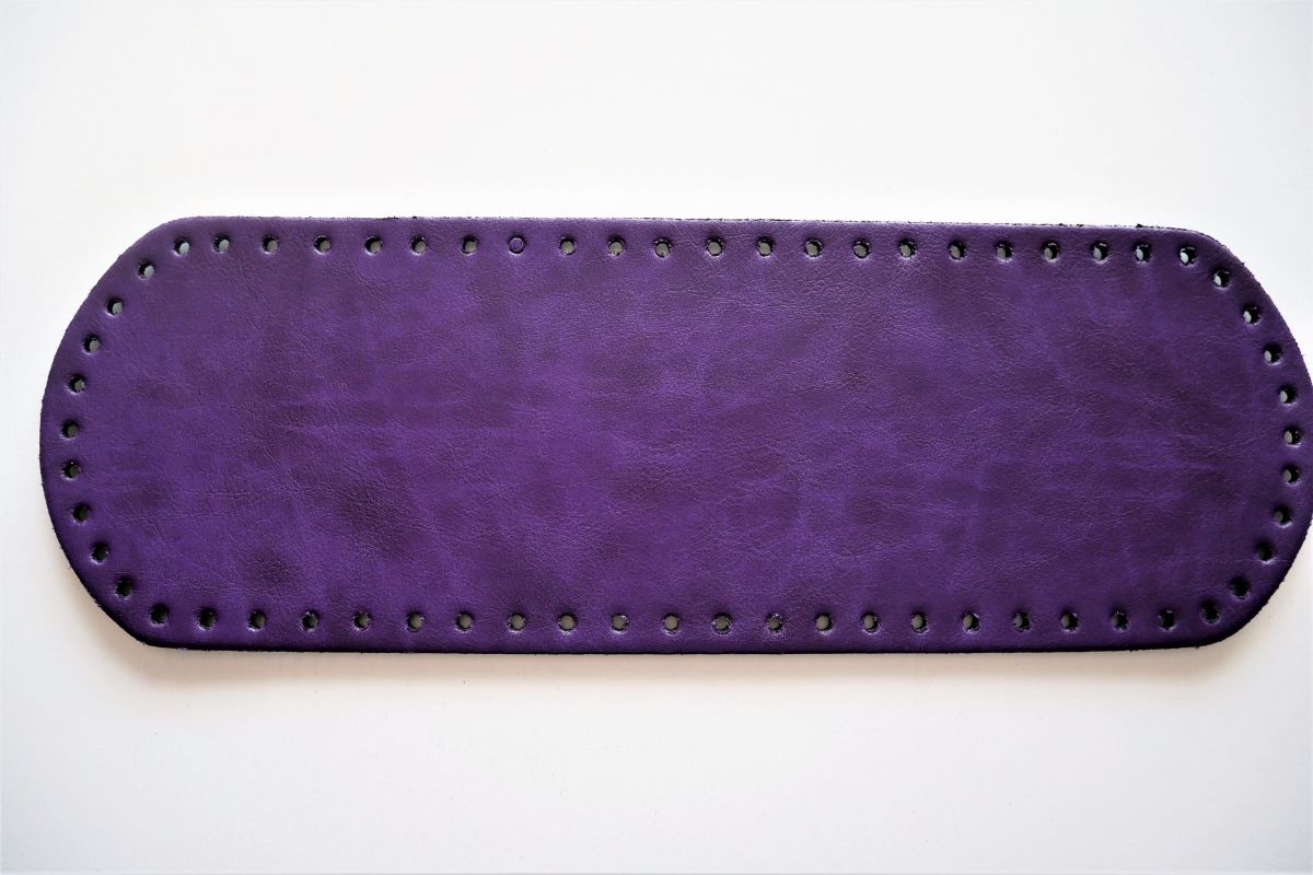Dno do torebki z eko skóry owalne -12 x 36 cm (fioletowy - 33)