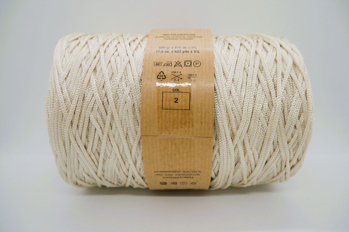 Sznurek polipropylenowy INDA 500 g - ( 570 m ) Kremowy -2