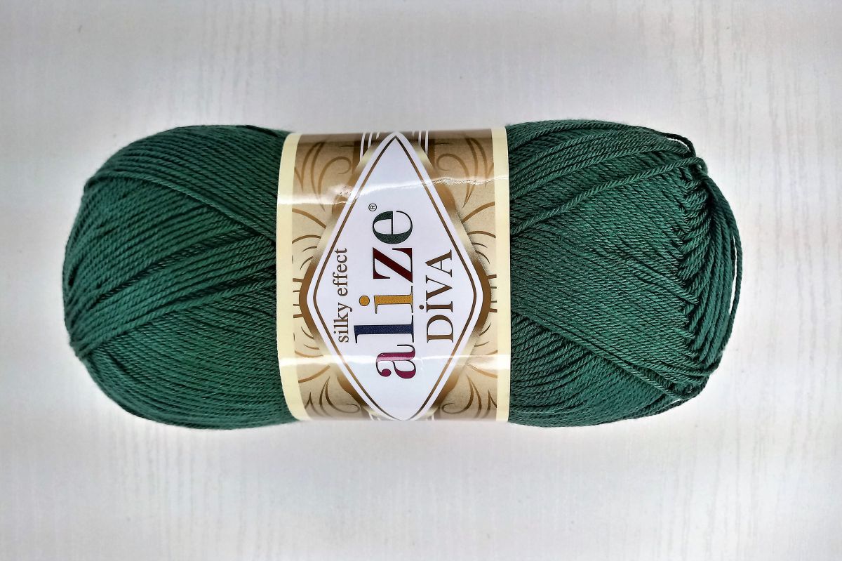 Włóczka Alize Diva - 210 (zielony)