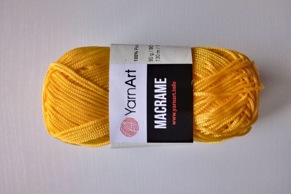 Sznurek do torebek  YarnArt Macrame 1,5 mm -142 ( żółty )