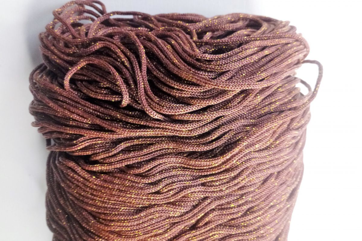 Sznurek do torebek  SWAN BLACK GLITTER  500G - (Rug - oro - 082 )