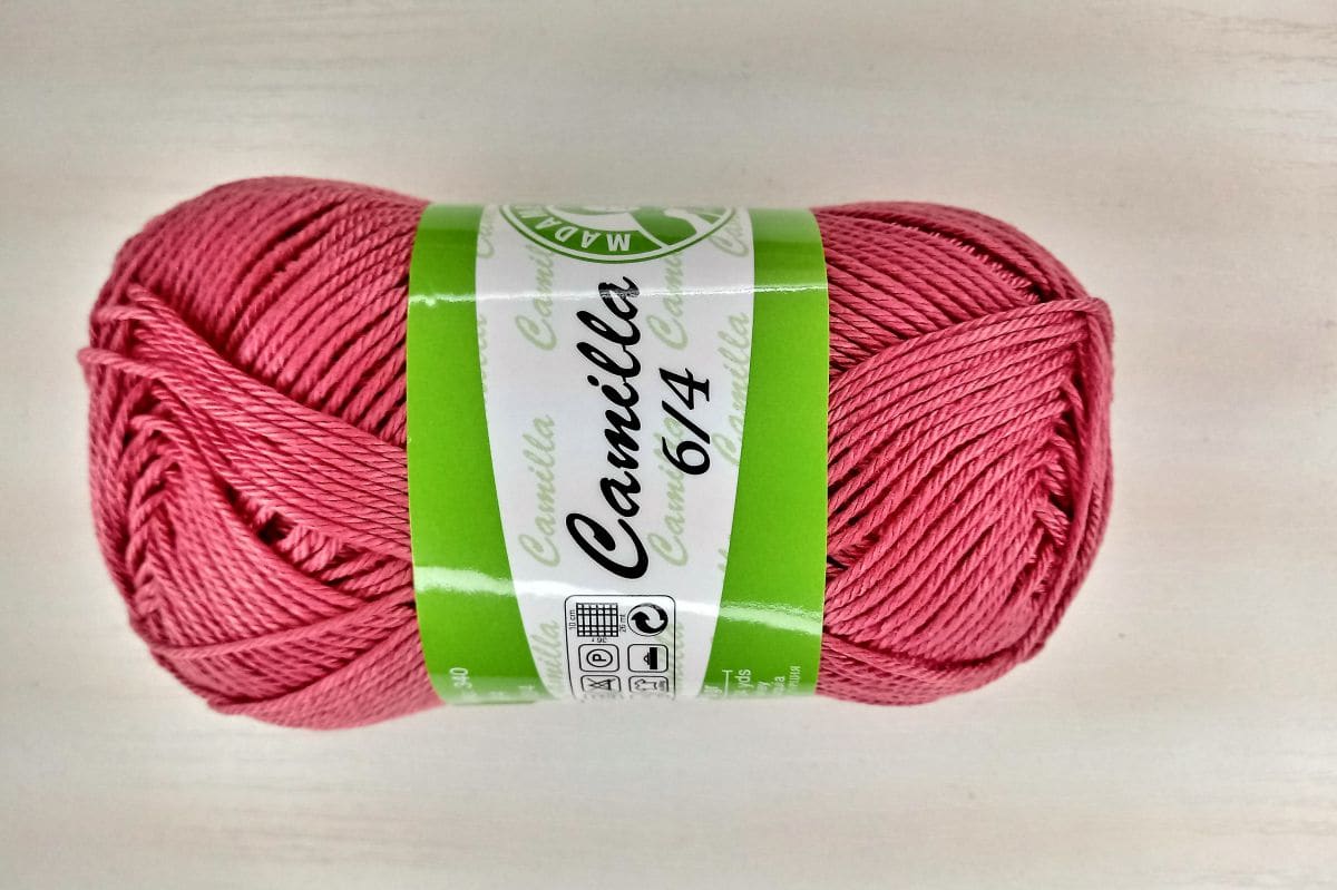 Bawełna meceryzowana Camilla 6/4 - 4948 (koralowa)