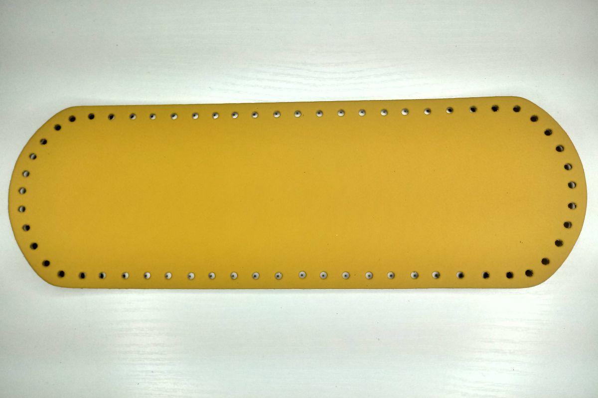 Dno do torebki  z eko skóry owalne -12 x 36 cm (źółte -17)