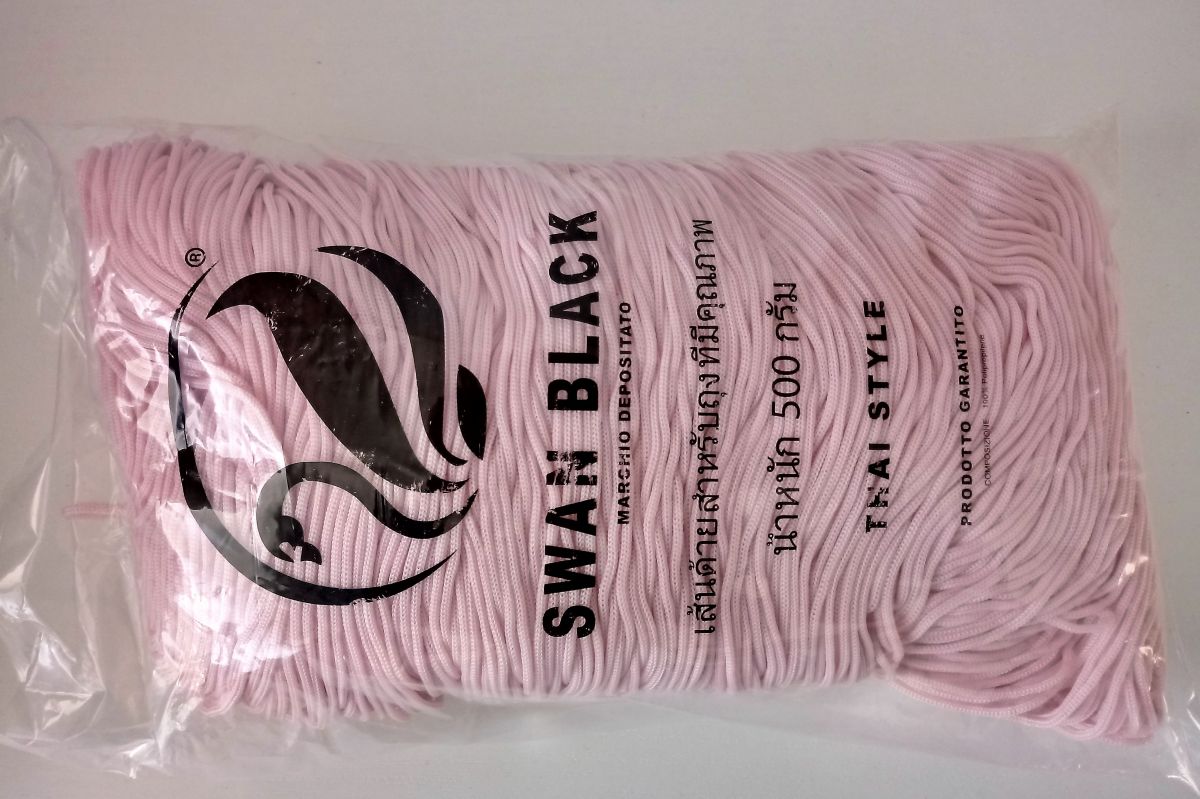 Sznurek do torebek  SWAN BLACK 500G -jasno różowy (rosa chiaro - 011 )