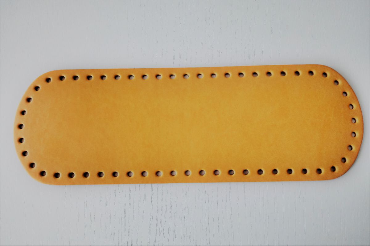 Dno do torebki z eko skóry owalne - 10 x 30cm ( musztardowe - 30)