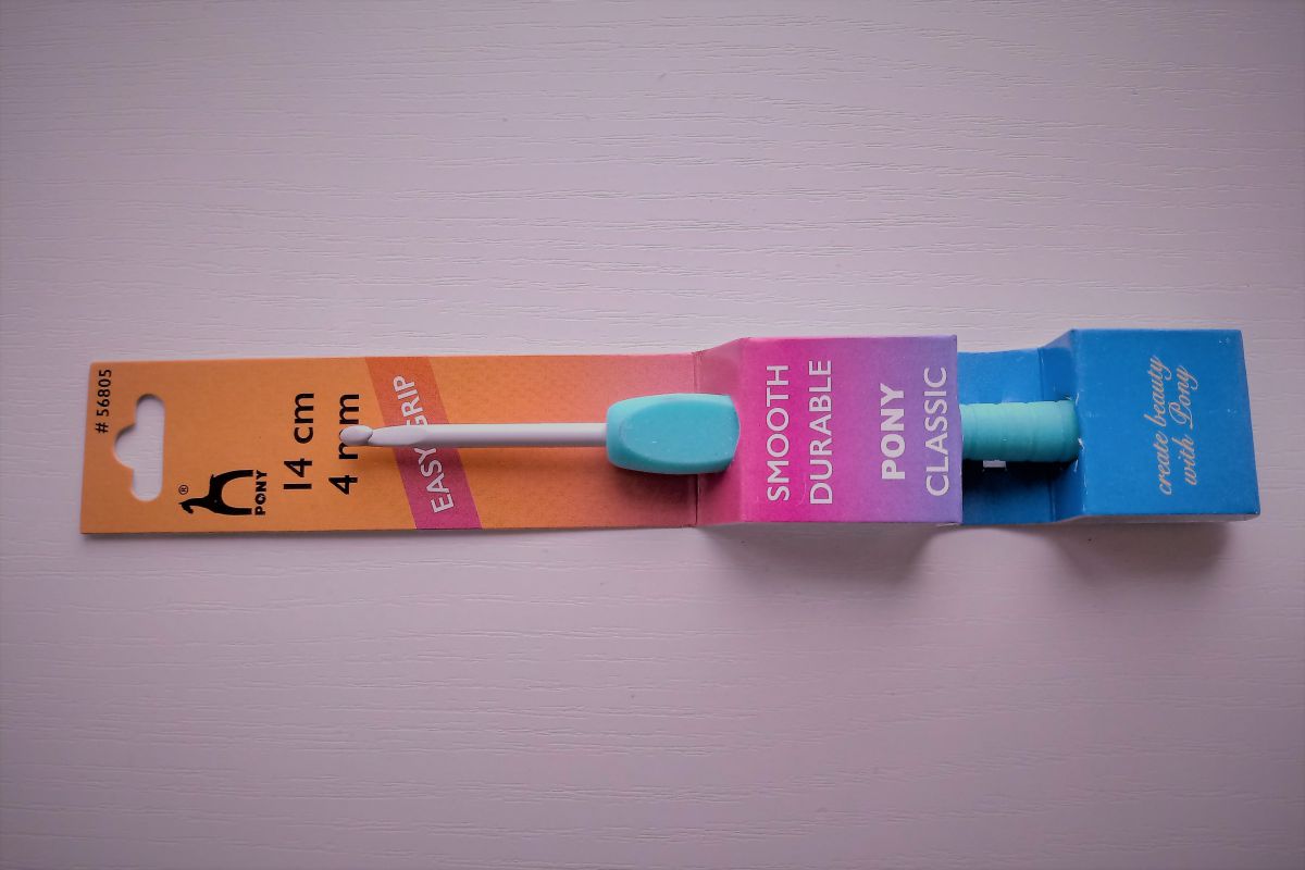 Szydełko do wełny PONY Easy Grip z ergonomiczną rączką - 4 mm