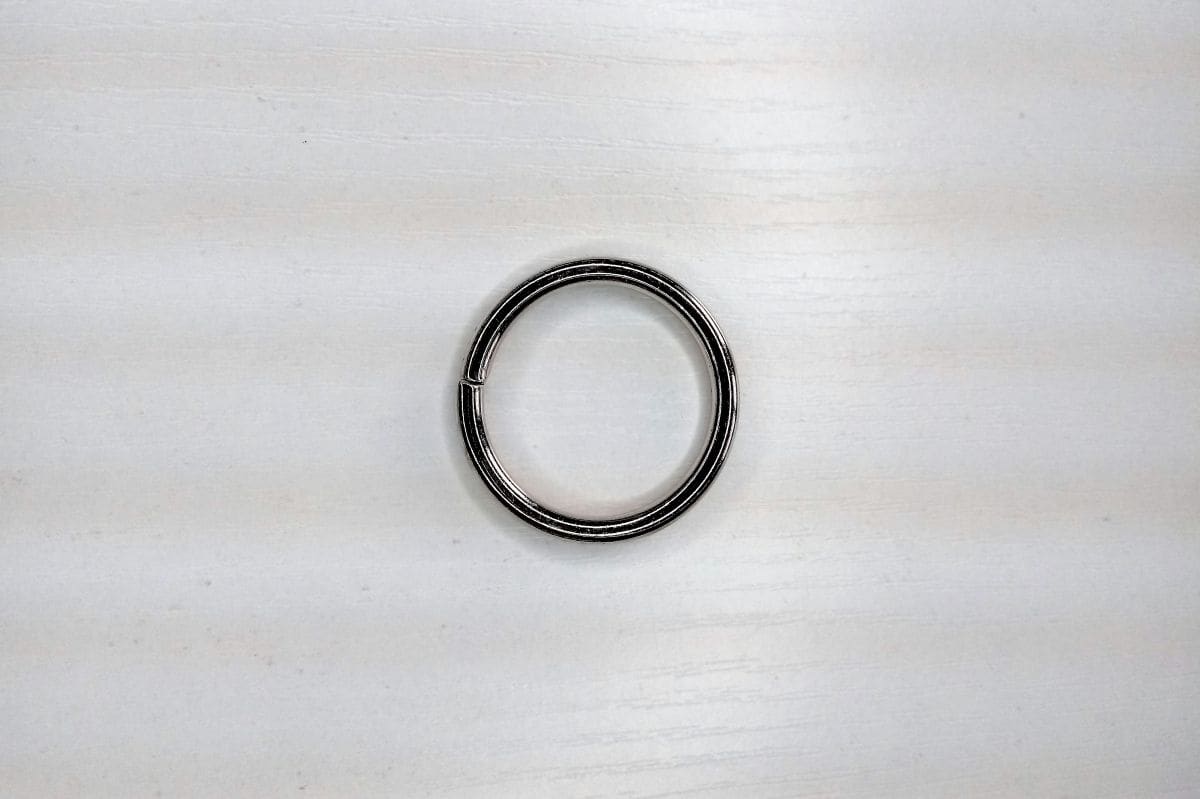 Kółko metalowe do torebki  nikiel - 30mm/3mm