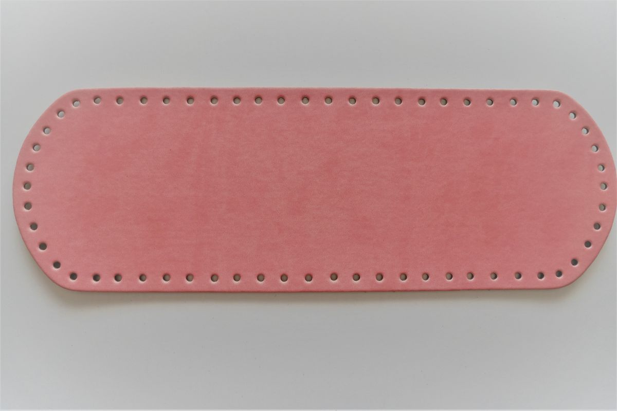 Dno do torebki z eko skóry owalne -12 x 36 cm (łososiowy -35)