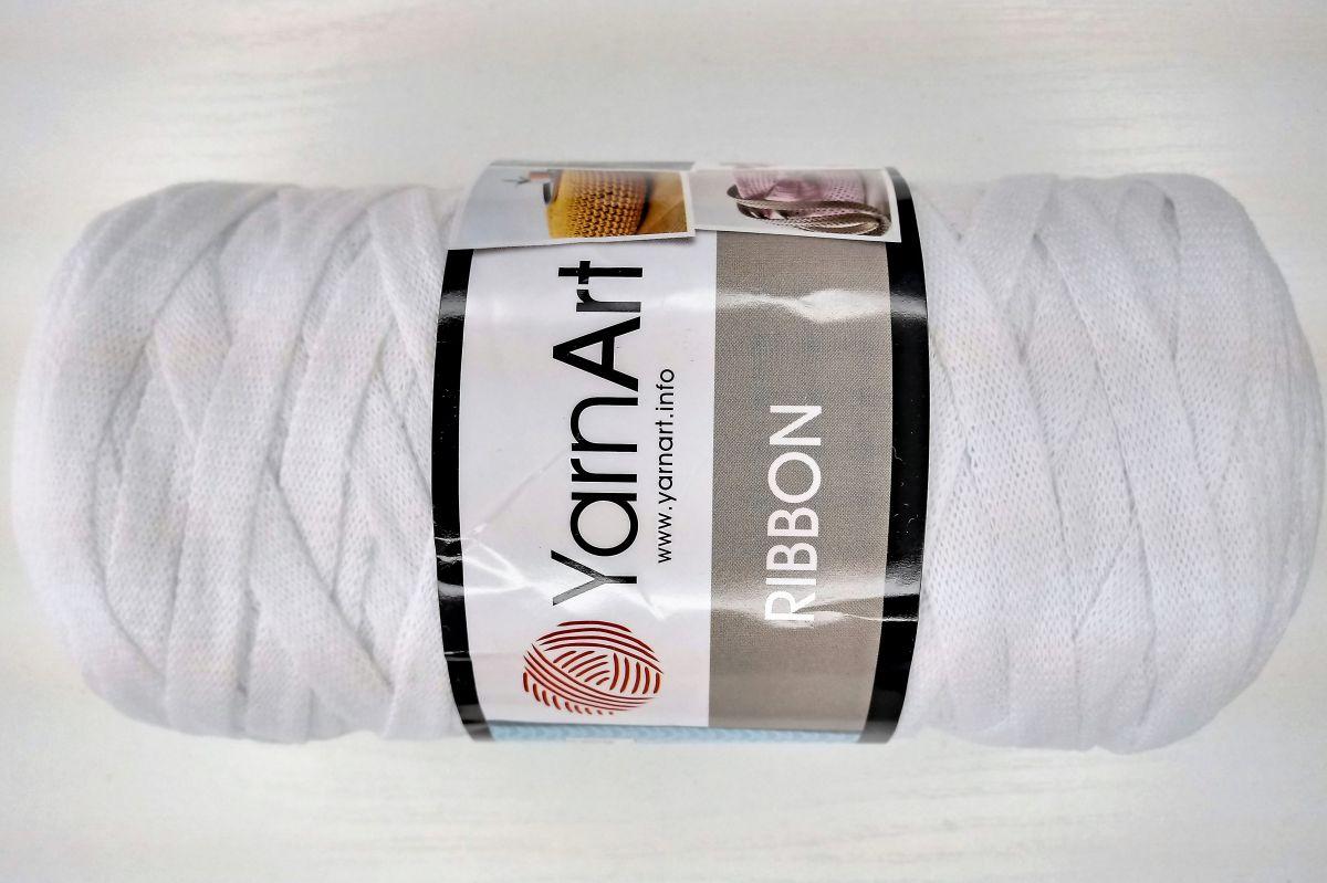 Włóczka tasiemkowa YarnArt Ribbon- 751 (biały)