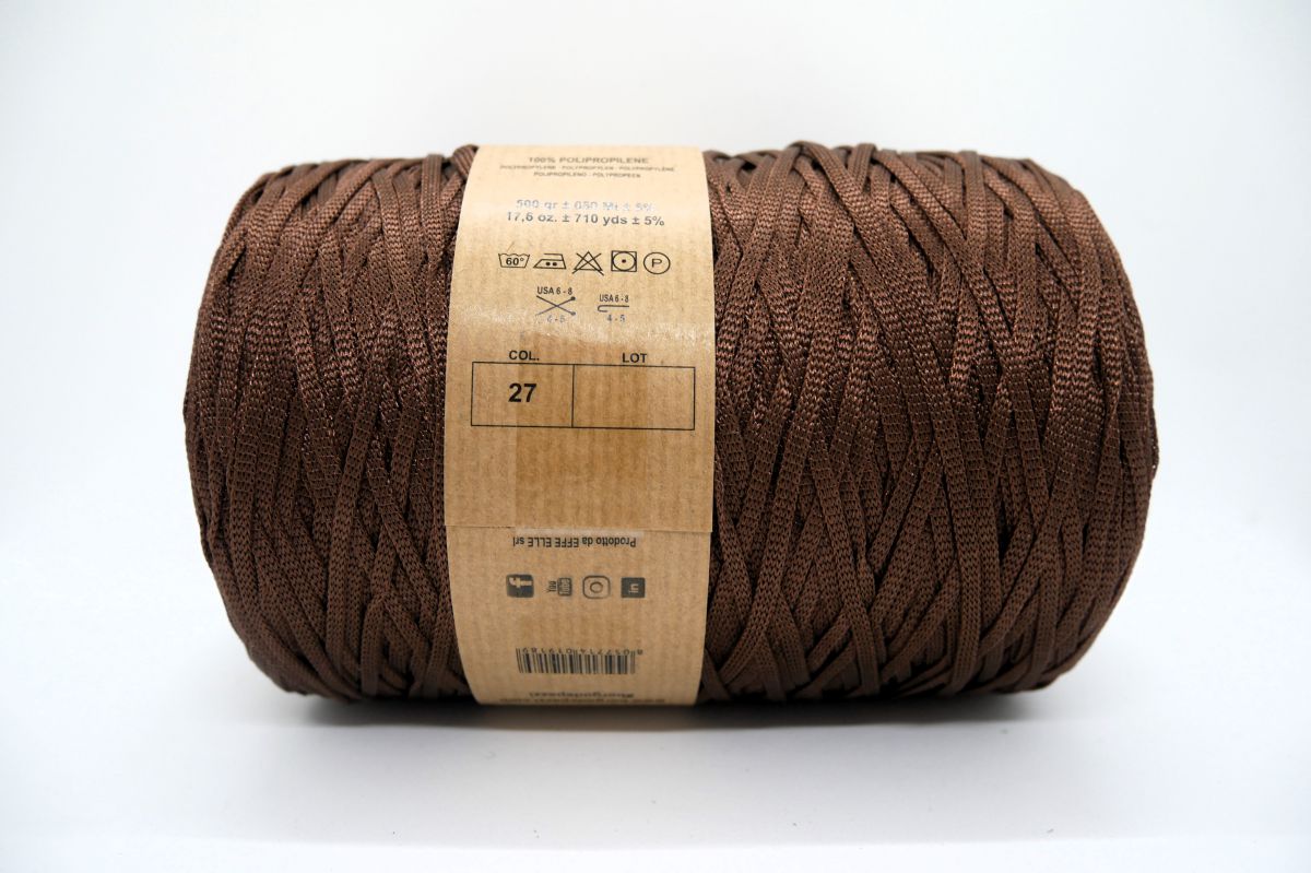 Sznurek polipropylenowy płaski 3 mm - ARES - 500 g.- 650 m ( brązowy - 27)