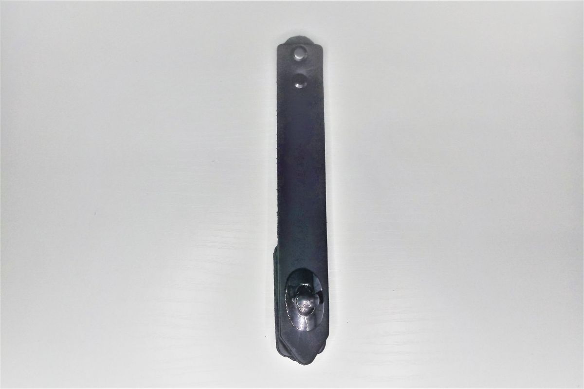 Zapięcie skórzane "Pat  Slim " - czarne - 175 mm