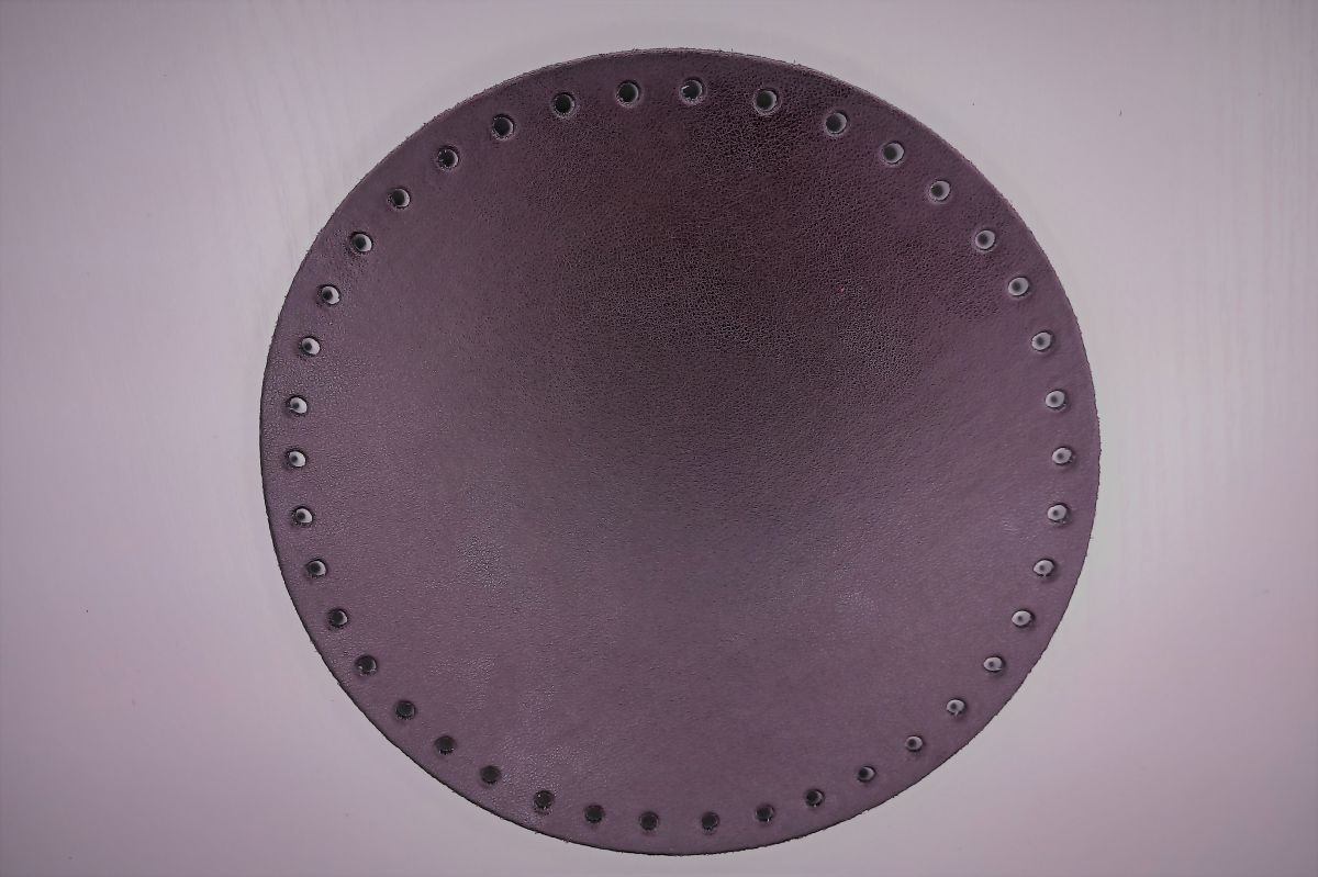 Dno do torebki z eko skóry okrągłe, półprodukt -18 cm ( bordowe - 1 )