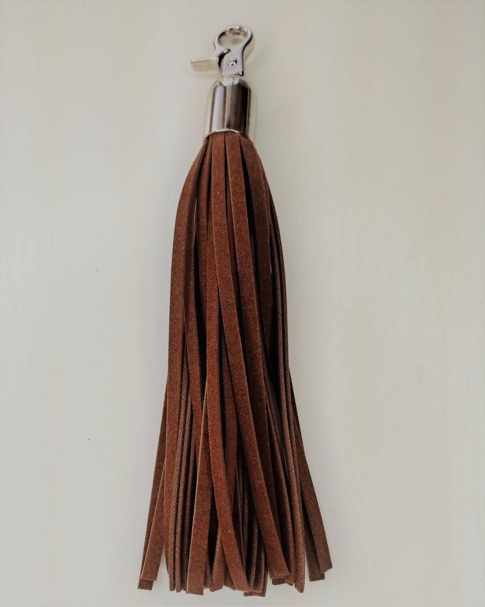 Chwost z eko skóry 18 cm -(brązowy)