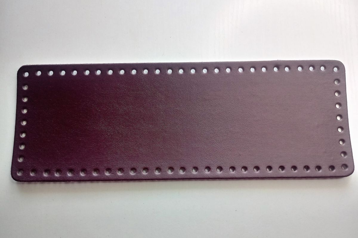Dno do torebki z eko skóry prostokątne- 11 x 31 cm (bordowe-8 )