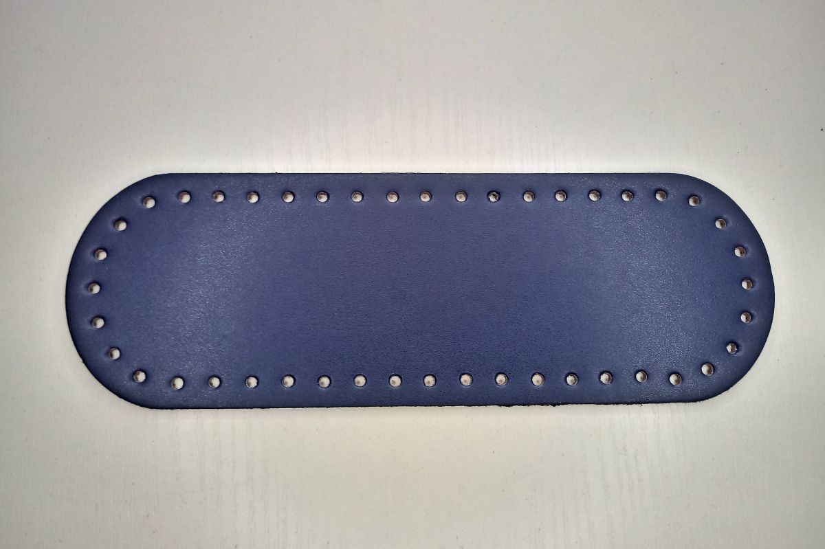 Dno do torebki z eko skóry owalne - 10 x 30cm ( granatowy )