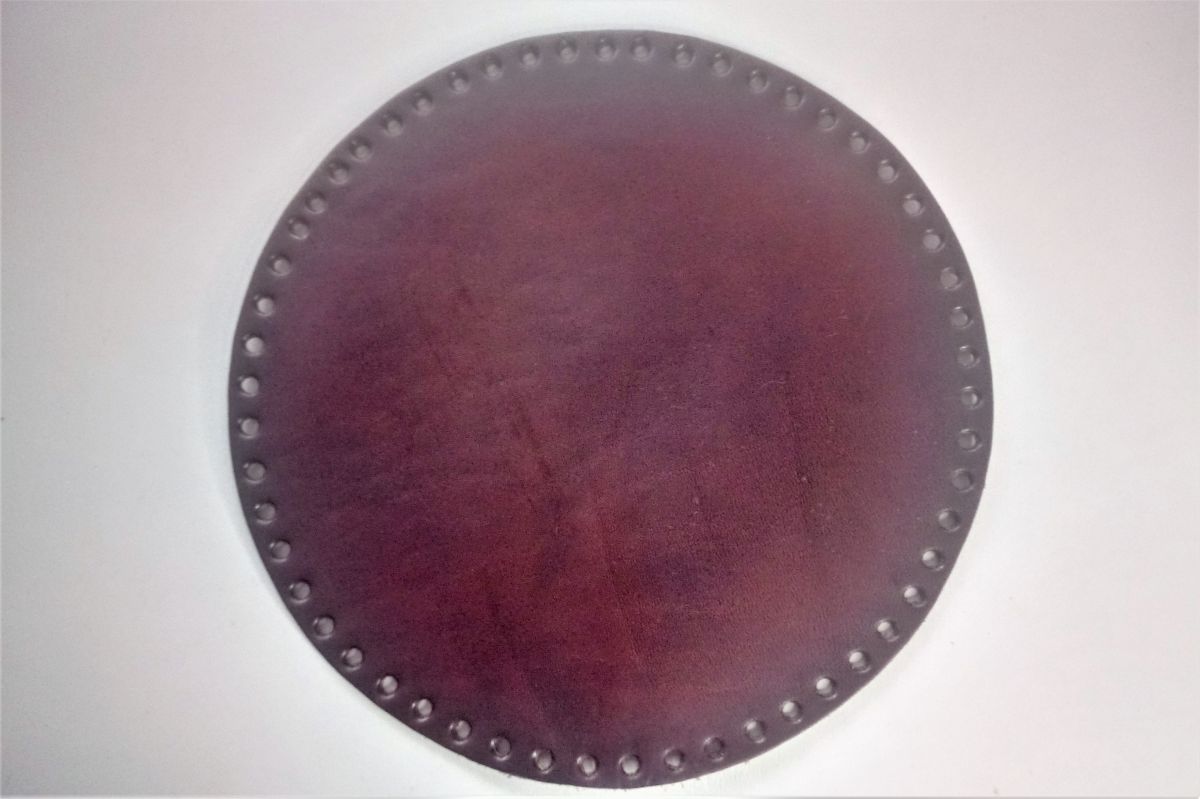 Dno- spód DIY torebki z naturalnej skóry Jucht - 20 cm ( Brąz )