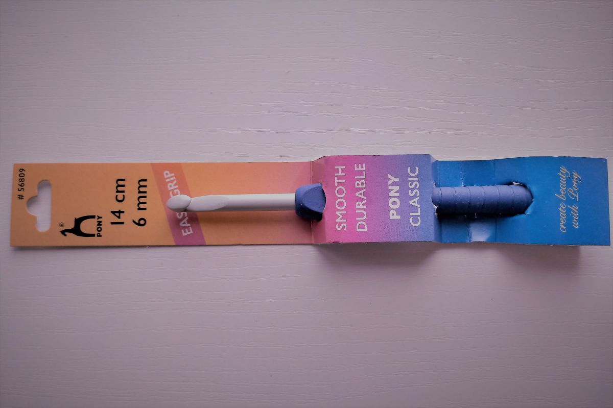 Szydełko do wełny PONY Easy Grip z ergonomiczną rączką - 6 mm