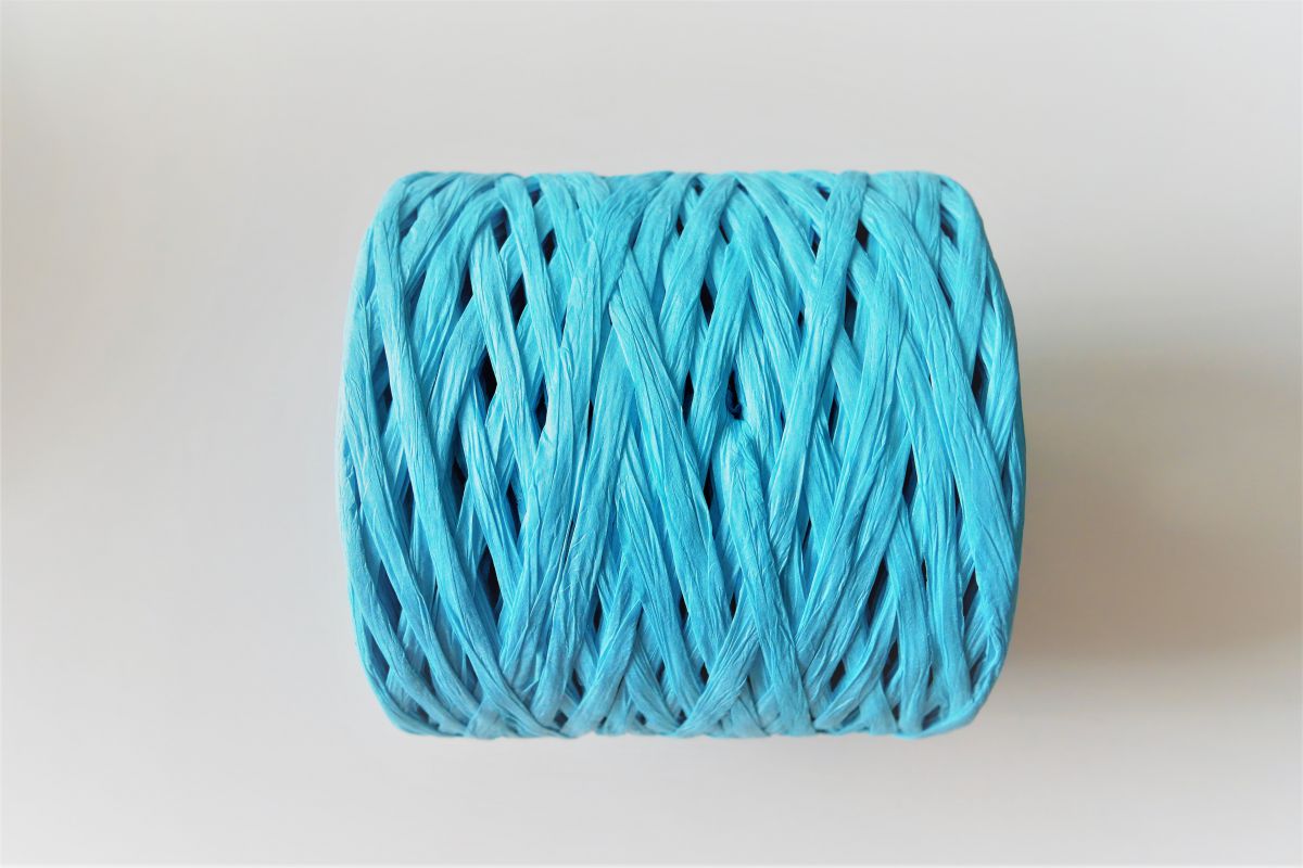 Rafia naturalna 250g - 265m - ( turkusowa )