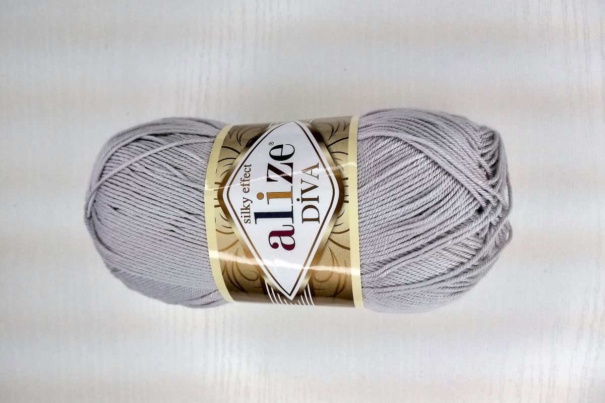 Włóczka Alize Diva -168 (jasna popiel )