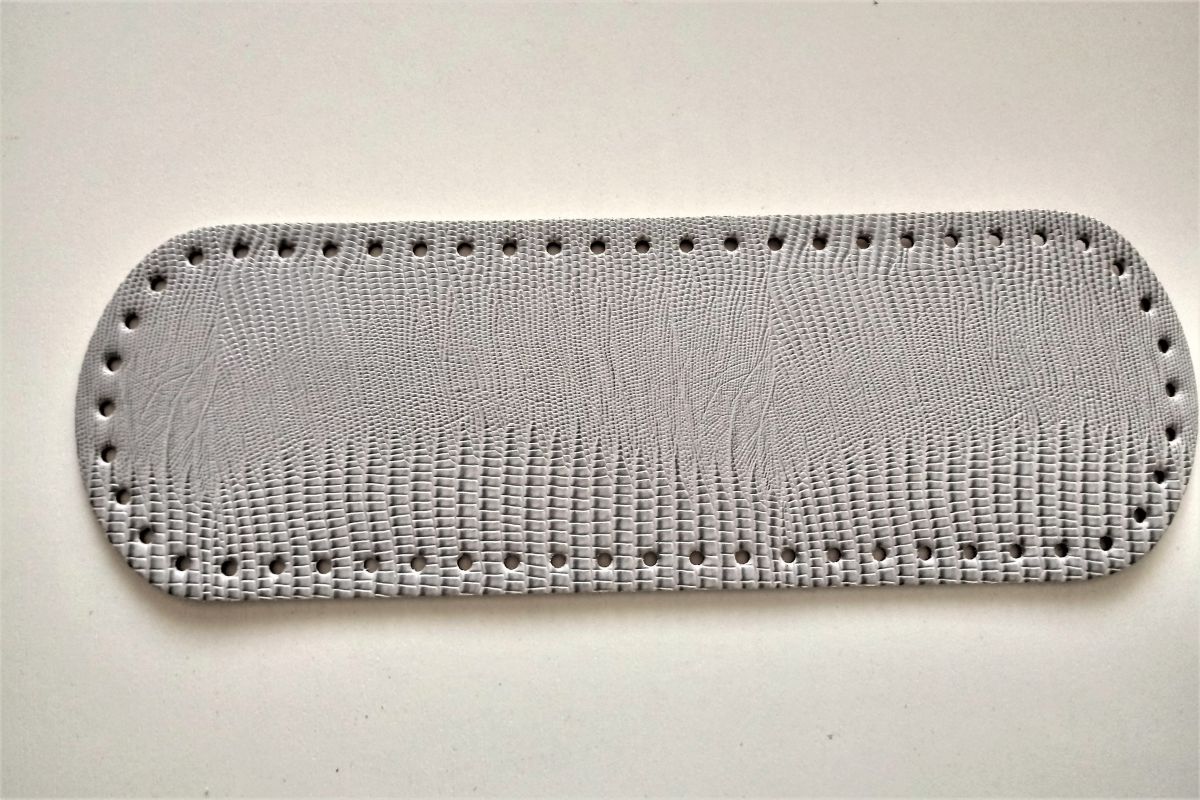 Dno do torebki z eko skóry owalne - 10 x 30cm ( popielate )