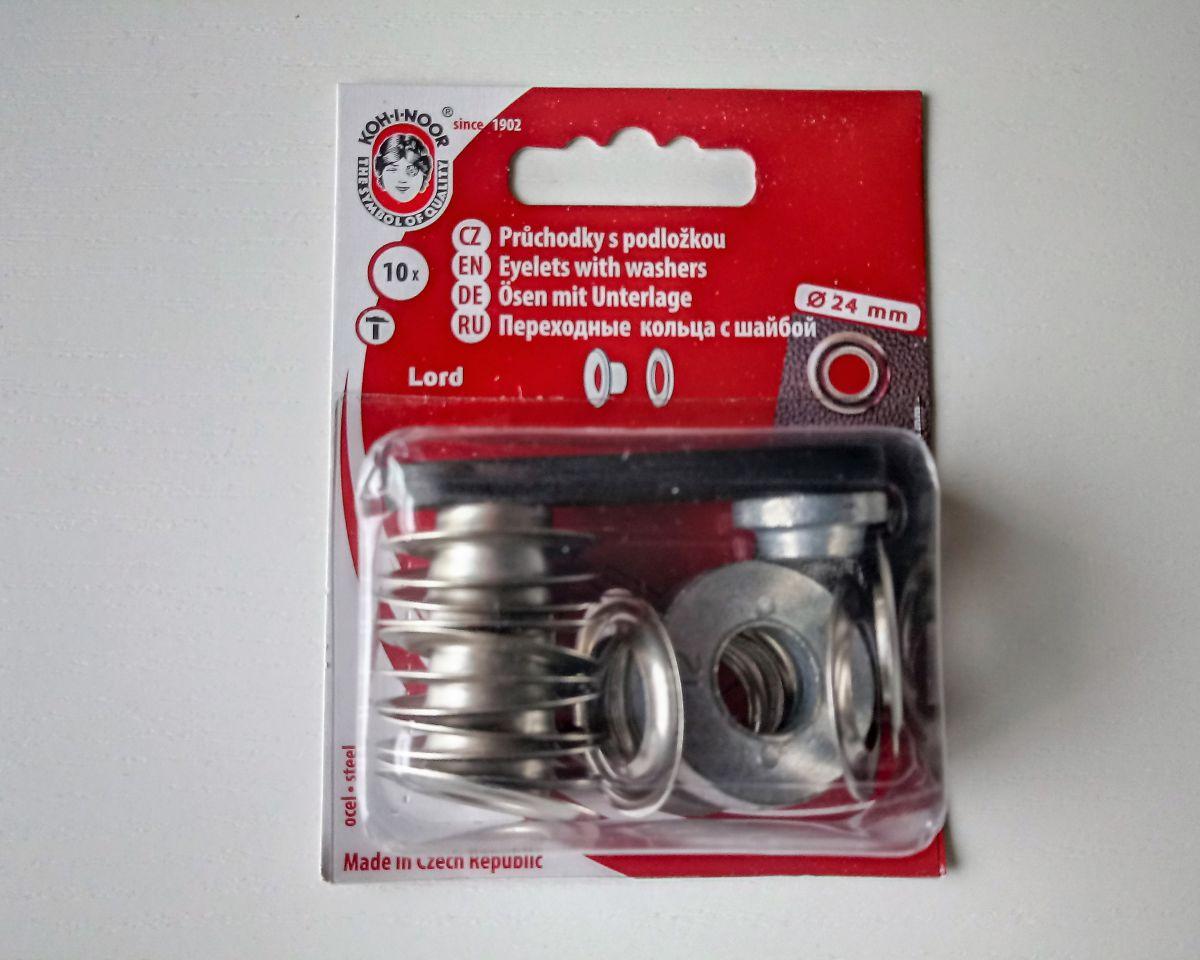 Oczka metalowe , przelotka z praską -12mm (nikiel)