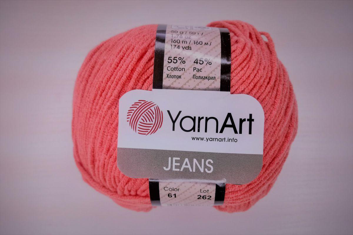 Włóczka YarnArt Jeans - 77 (pomarańczowy neonowy)