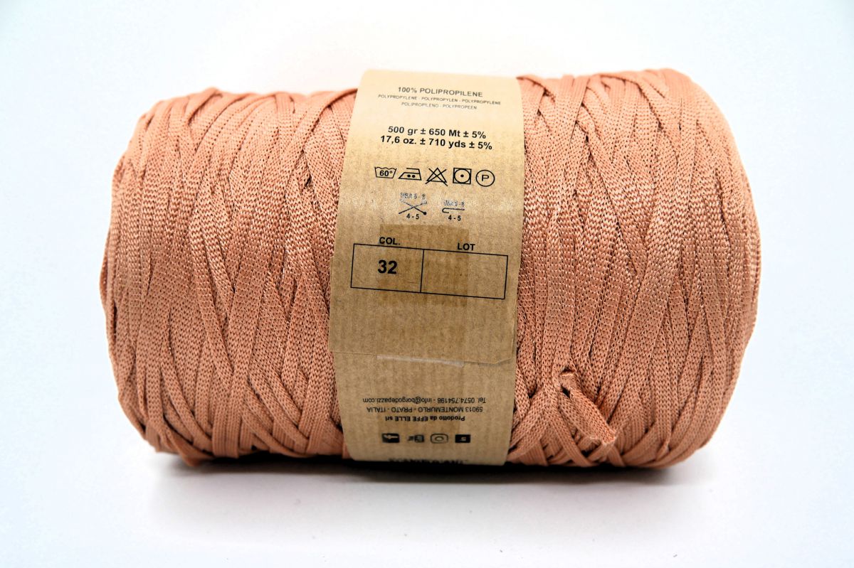Sznurek polipropylenowy płaski 3 mm - ARES - 500 g.- 650 m ( jasno brązowy -32)