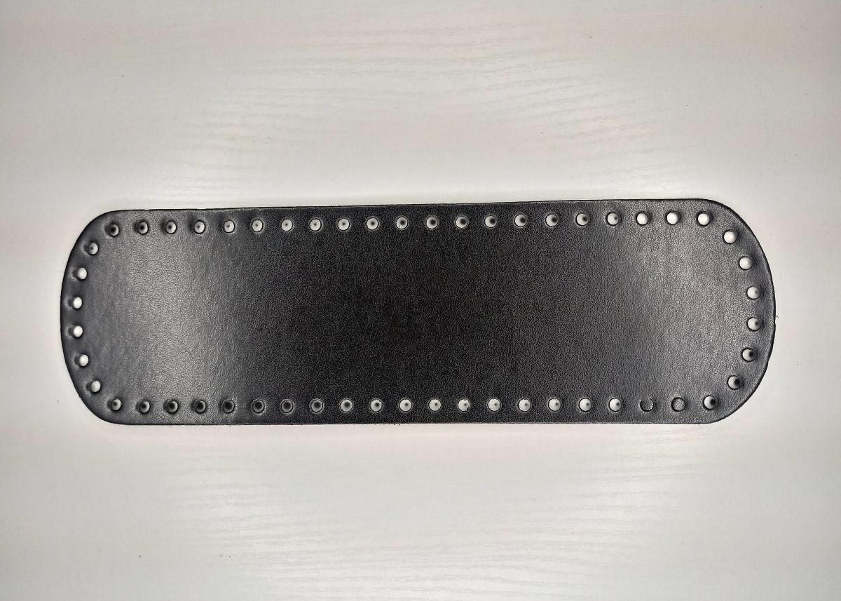Dno do torebki z eko skóry owalne - 10 x 30cm ( czarne )