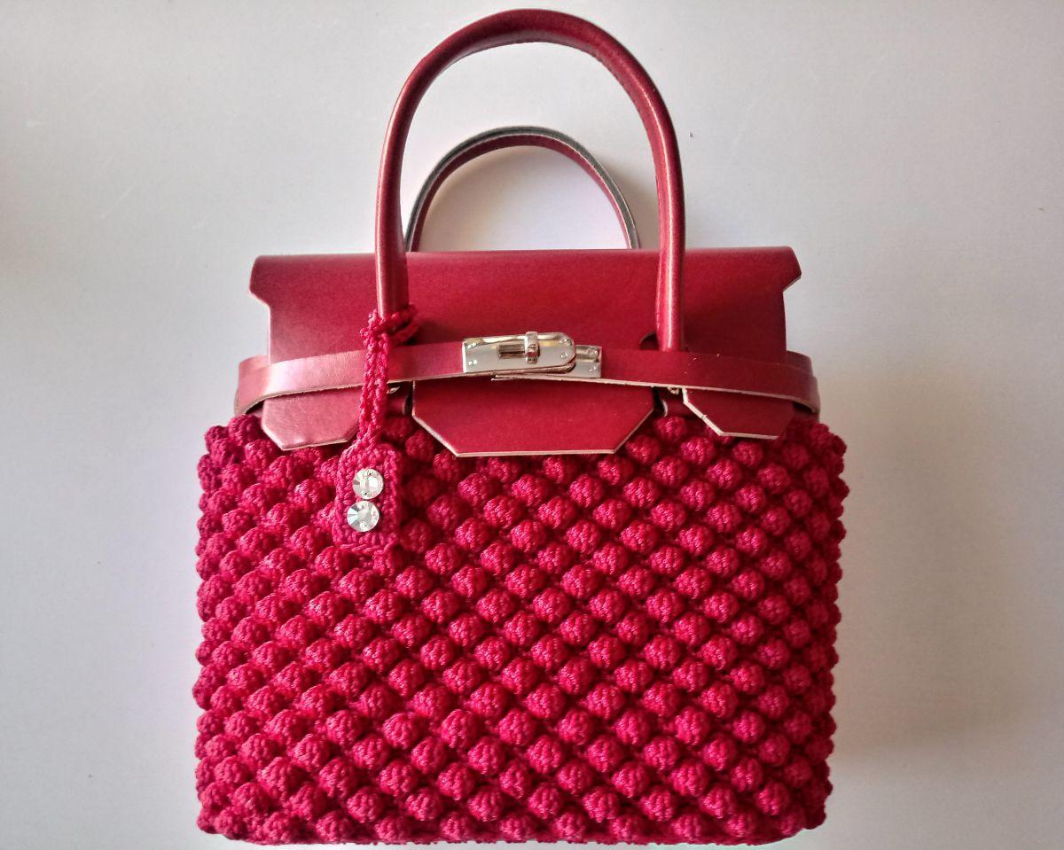 Torebka "Birkin Mini"- czerwona