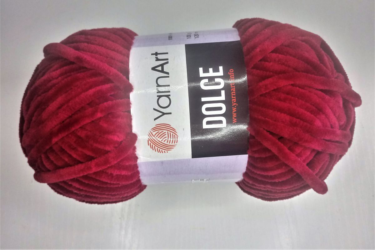 Włóczka YarnArt DOLCE -752 ( ciemny czerwony )