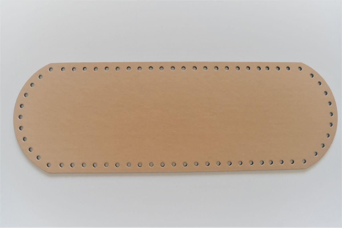 Dno do torebki z eko skóry owalne -12 x 36 cm (beżowy - 49)
