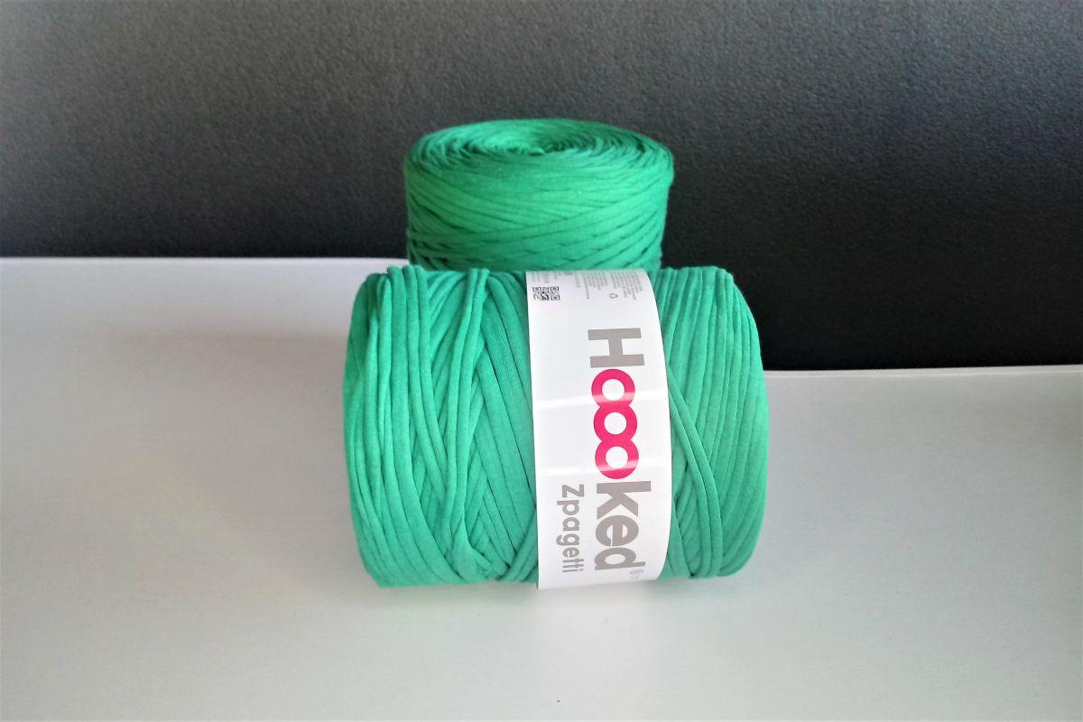 T-shirt Yarn , dzianinowa Hoooked spaghetti     -zielona