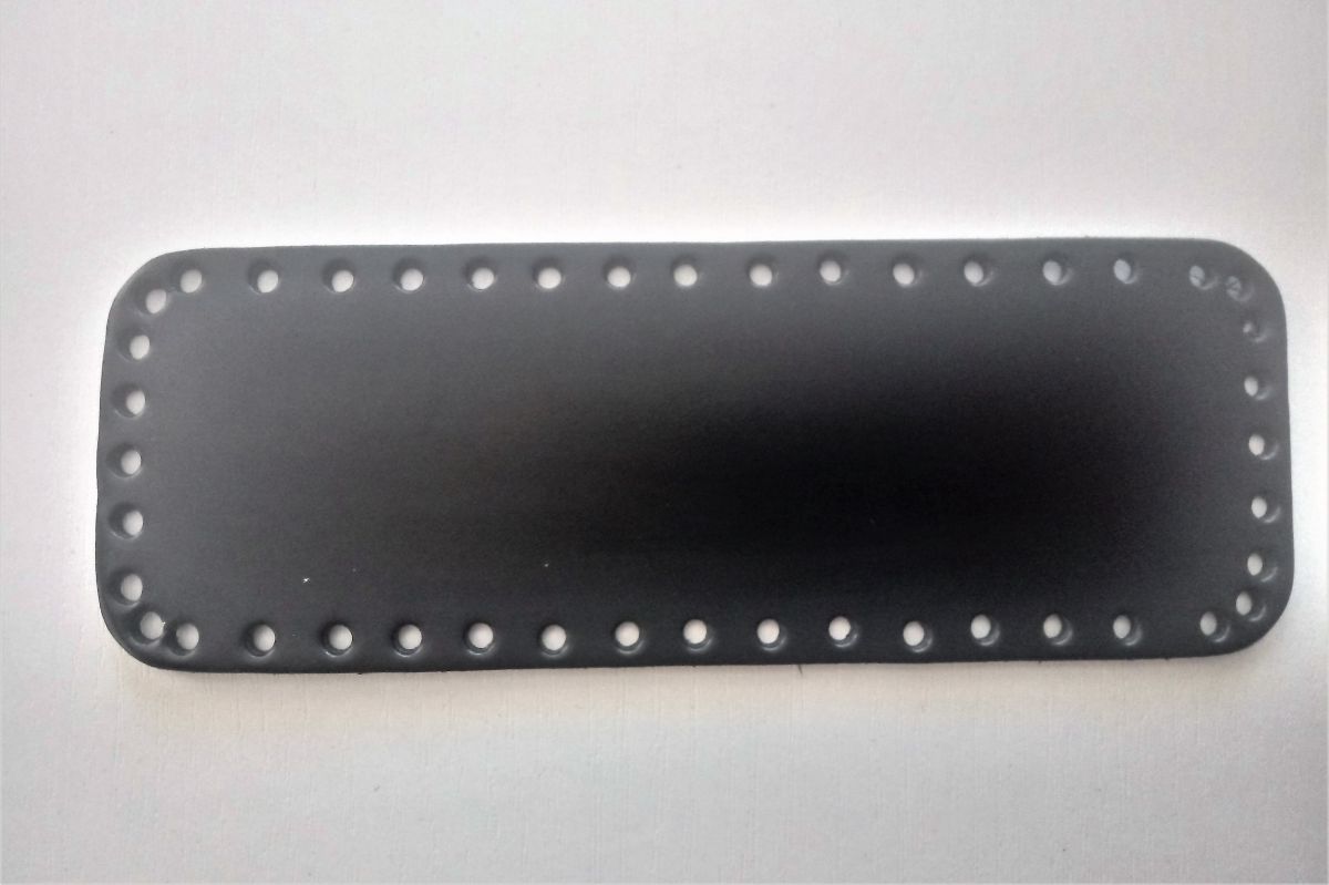 Dno- spód DIY torebki z naturalnej skóry Jucht - 20 x 7 cm ( Czarny )