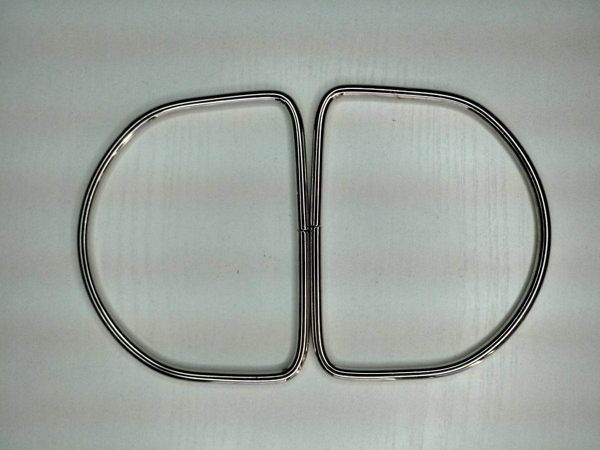 Ucha metalowe do torebki  10 ,5 x 13 cm - ( 2 szt. nikiel )