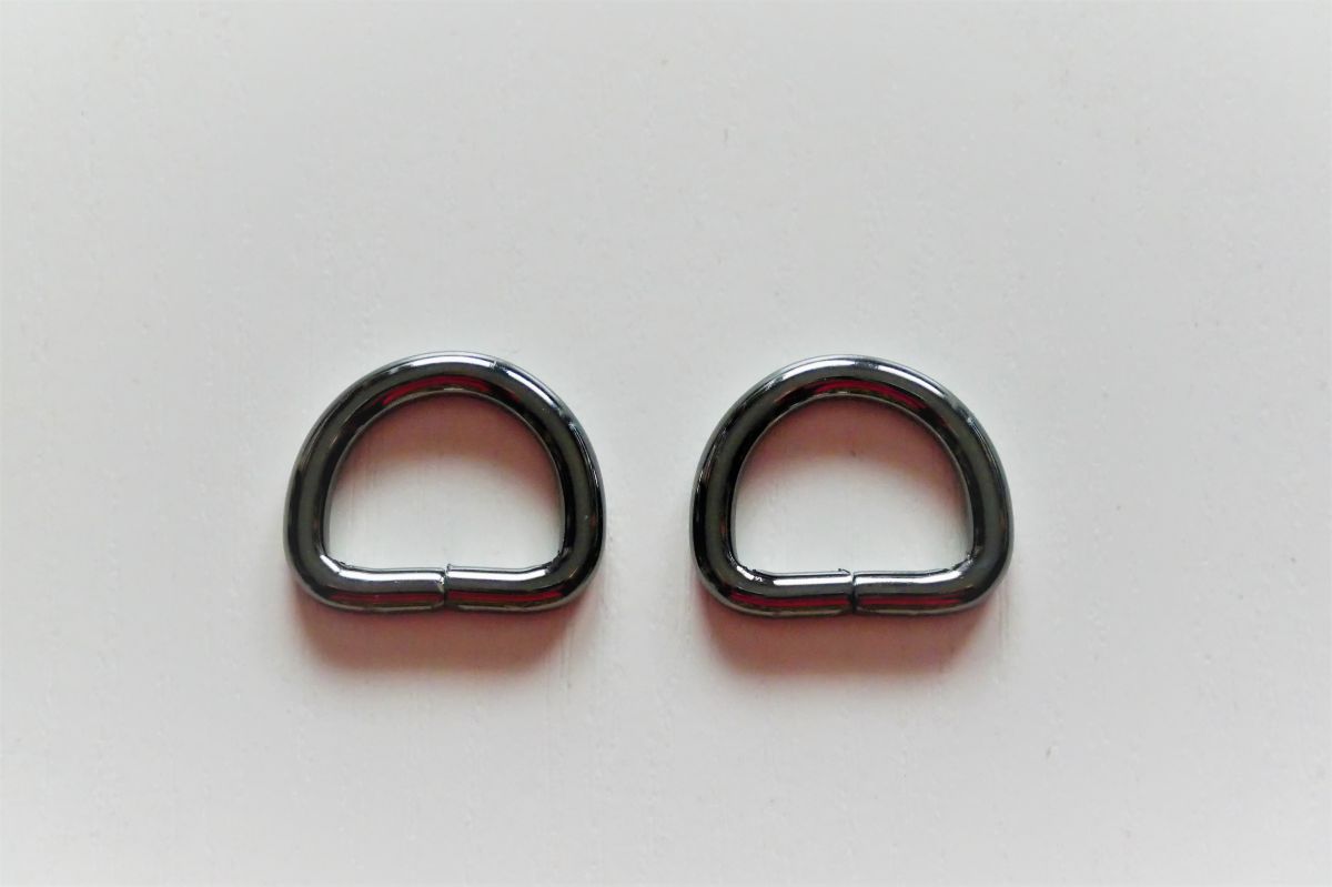 Metalowe półkole -kolor czarny 20mm ( 2szt. )