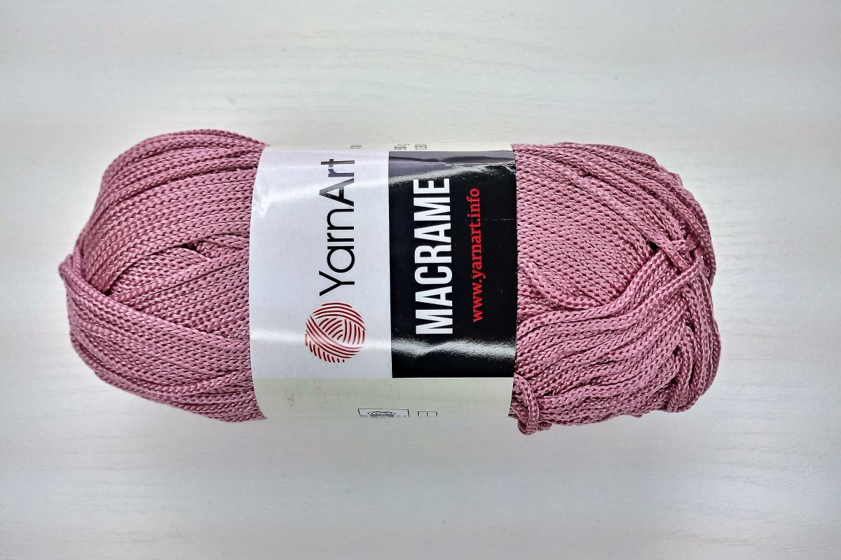 Sznurek do torebek  YarnArt Macrame 1,5 mm -141 ( brudny róż )