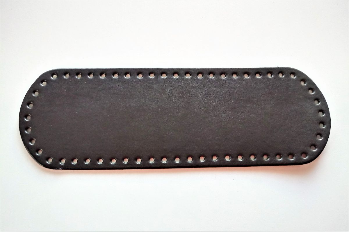 Dno do torebki z eko skóry owalne - 10 x 30 cm (brązowe  )
