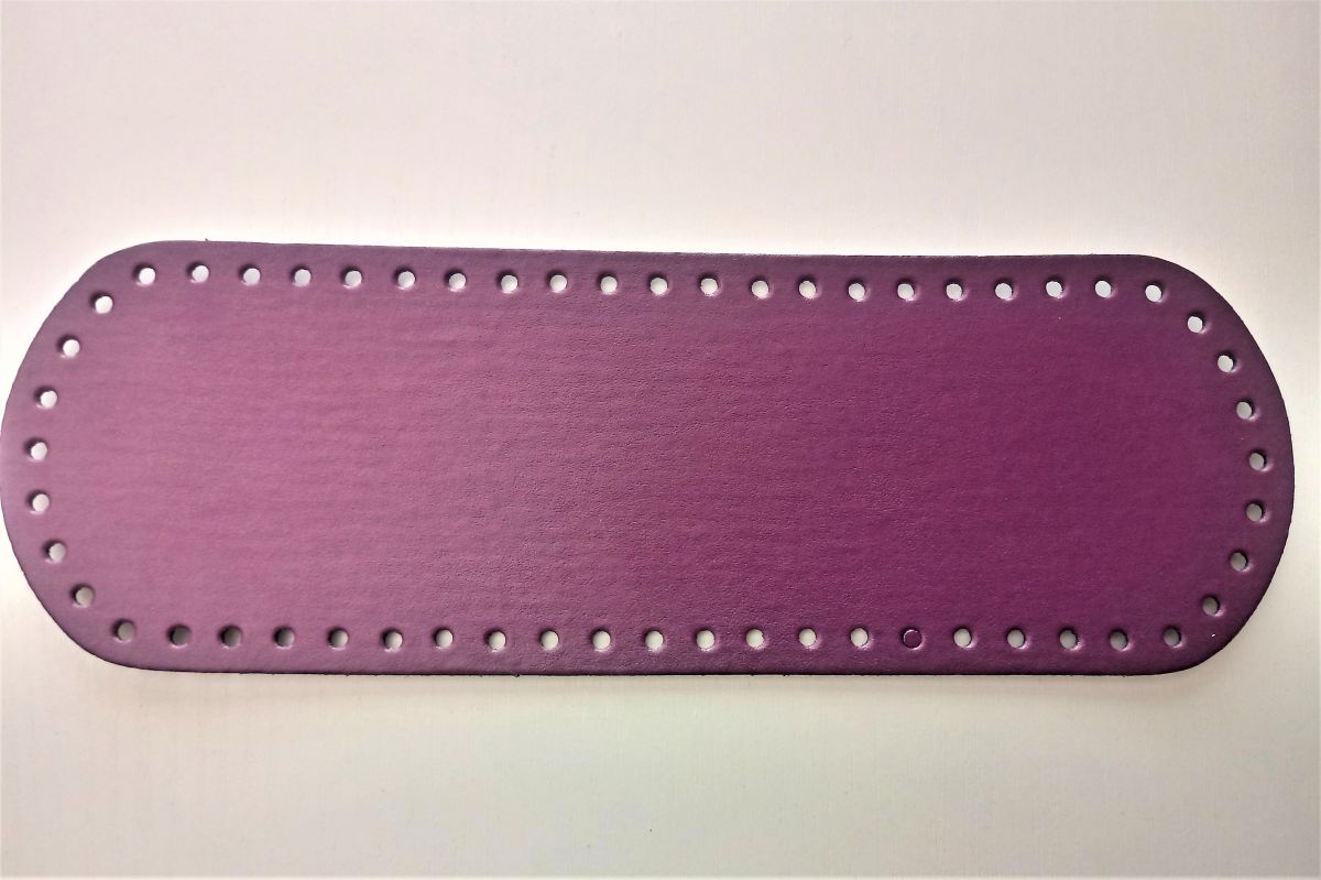 Dno do torebki z eko skóry owalne - 10 x 30cm ( fioletowe  )