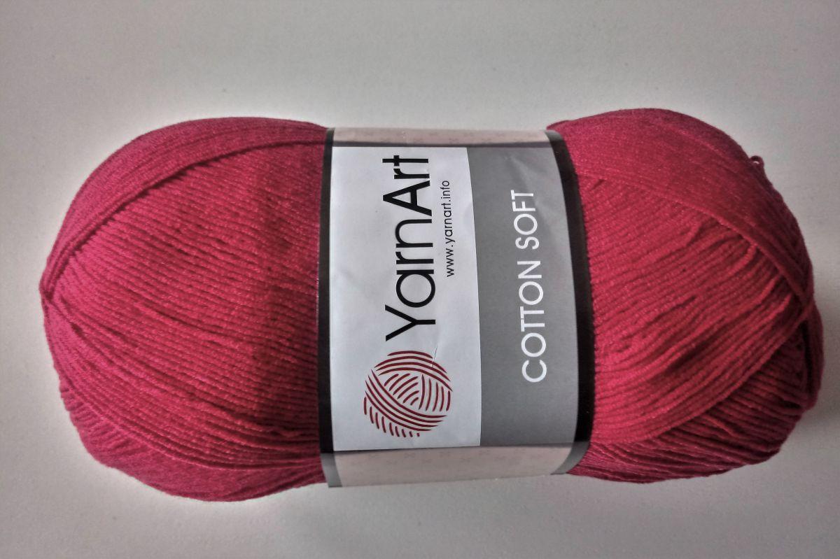 Włóczka YarnArt Cotton Soft -51 (bordowa)