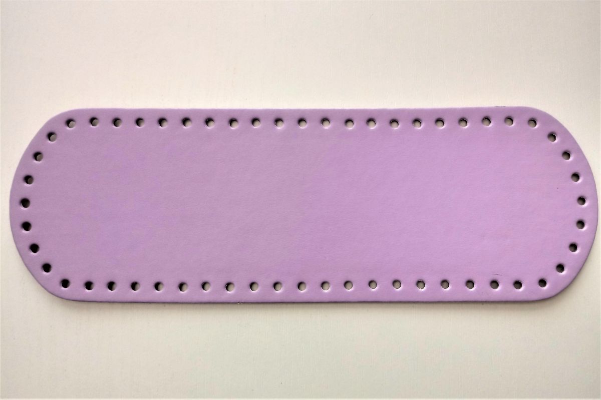 Dno do torebki z eko skóry owalne - 10 x 30cm ( lila -17)