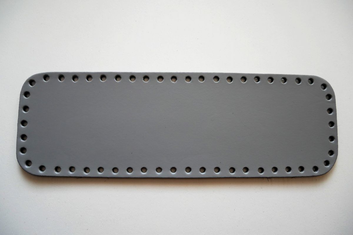 Dno- spód DIY torebki z naturalnej skóry Jucht - 25 x 8 cm ( szare )