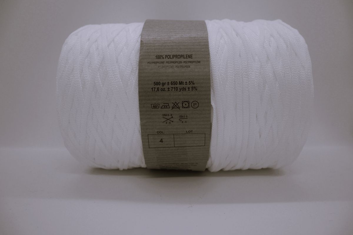 Sznurek polipropylenowy płaski  3 mm  - ARES - 500 g.- 650 m  ( biały - 4 )