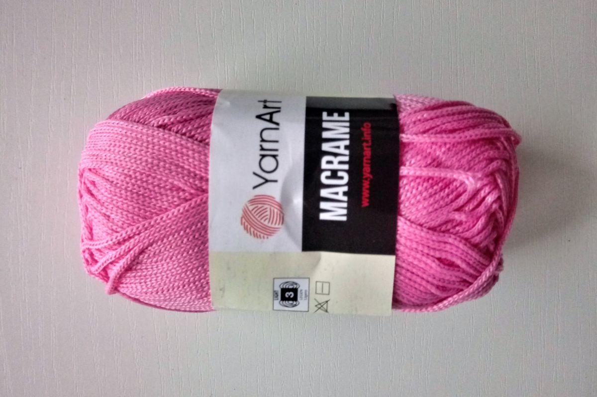 Sznurek do torebek  YarnArt Macrame 1,5 mm -147( jasno różowy)