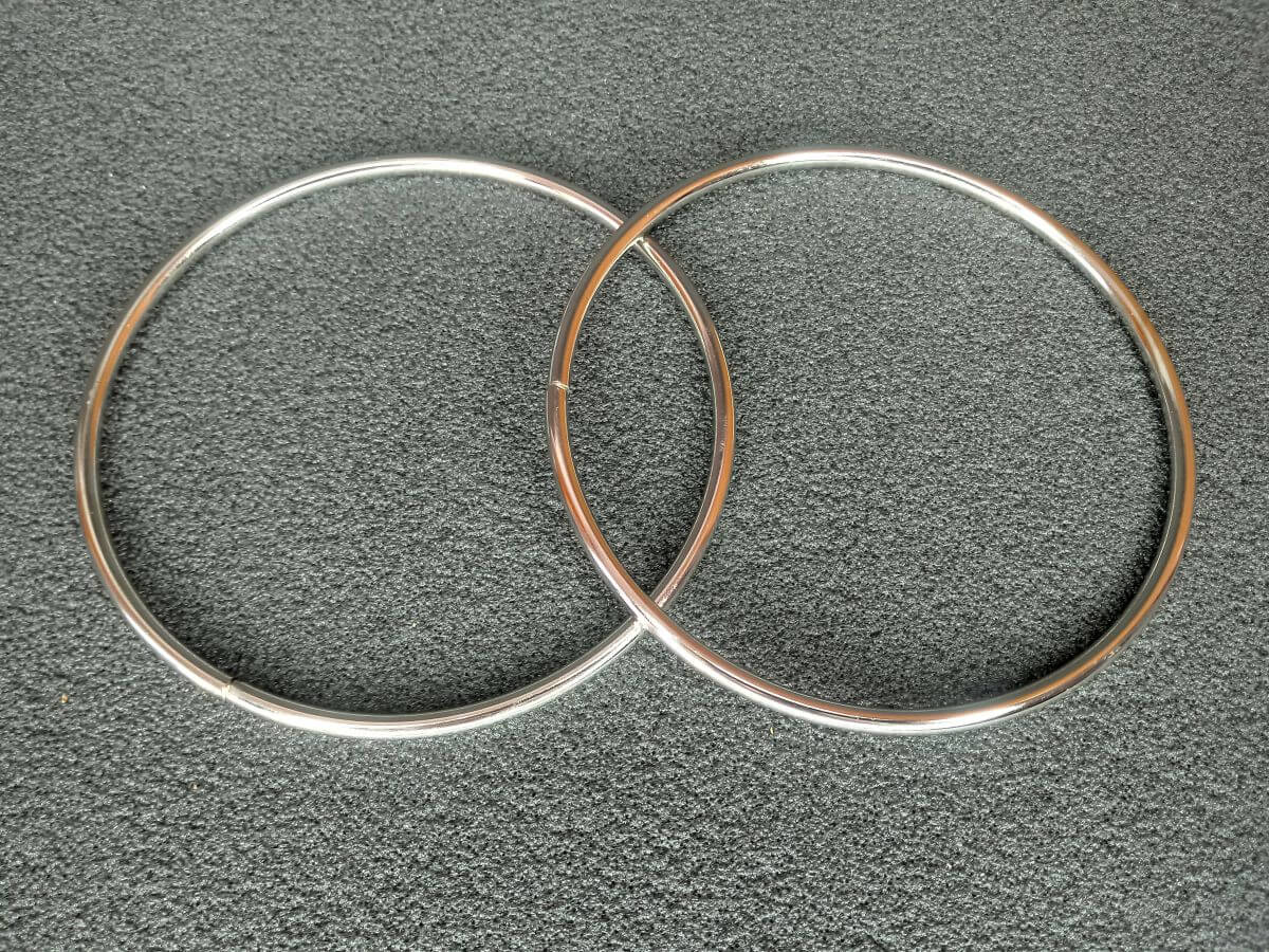 Ucho do torby kółko metalowe - 13,5 cm ( para )